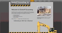 Desktop Screenshot of emshoffexcavating.com
