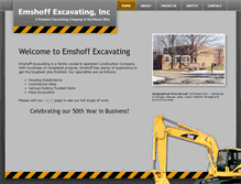 Tablet Screenshot of emshoffexcavating.com